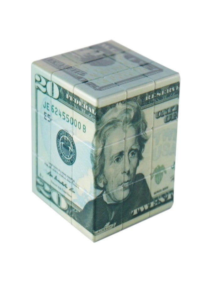 Kugoa Speed Cube 3x3 Ten-Dollar Notes/Bill Back Pattern Magic Cube Puzzle,IQ Games Puzzles Relief Effect Adult Toys,5.6cm/2.2" (20 Dollars) - Image 2